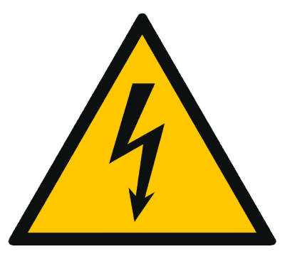 High voltage warning sign